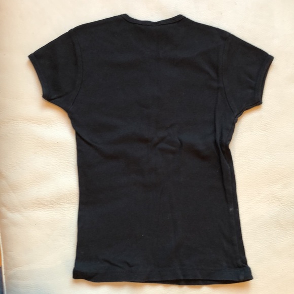 Bella girl black cap sleeve tee with Cooperstown and baseball in sparkly gems - Picture 7 of 7